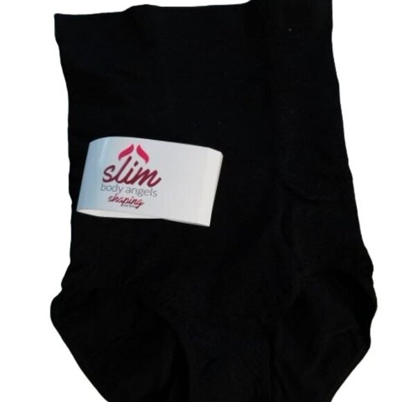 Slim Body Angels Size 3XL Plus Size High Waisted Shaper Style Panties Black NEW - Picture 2 of 2